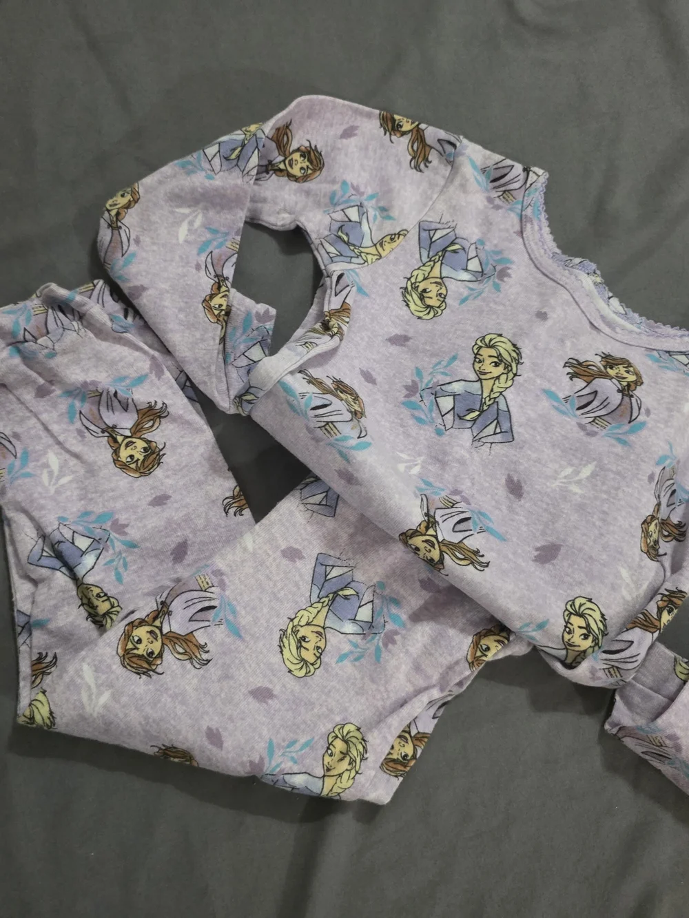 Lot Of Pajamas Carter's Disney Girls Pink Heart & Multi-Pattern Pajama Set